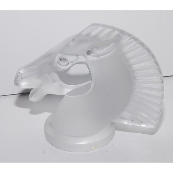 Lalique Longchamp Horse Crystal Sculpture Rare 10119400 Mascot hood ornament - Picture 7 of 11